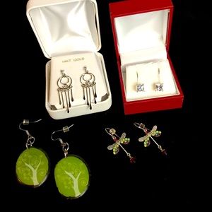 4 pairs Earrings All have sterling silver hardware